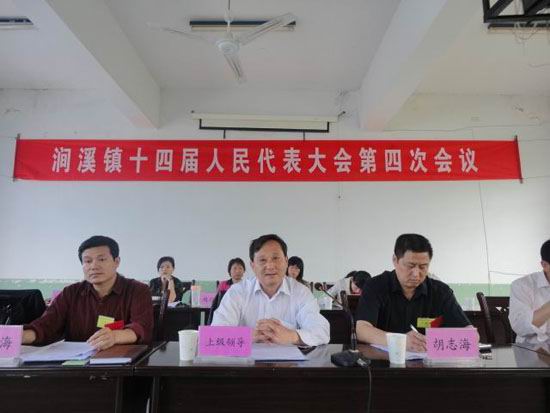 李新海,胡自海,江家海在主席台就座